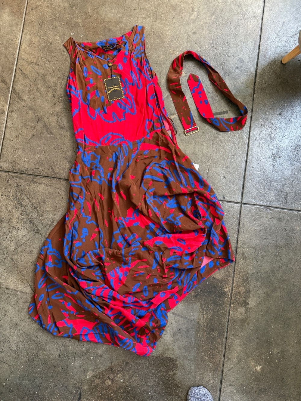 Vivienne Westwood NWT 2014 Anglomania 100% Viscose Crazy Belt w/ Belt